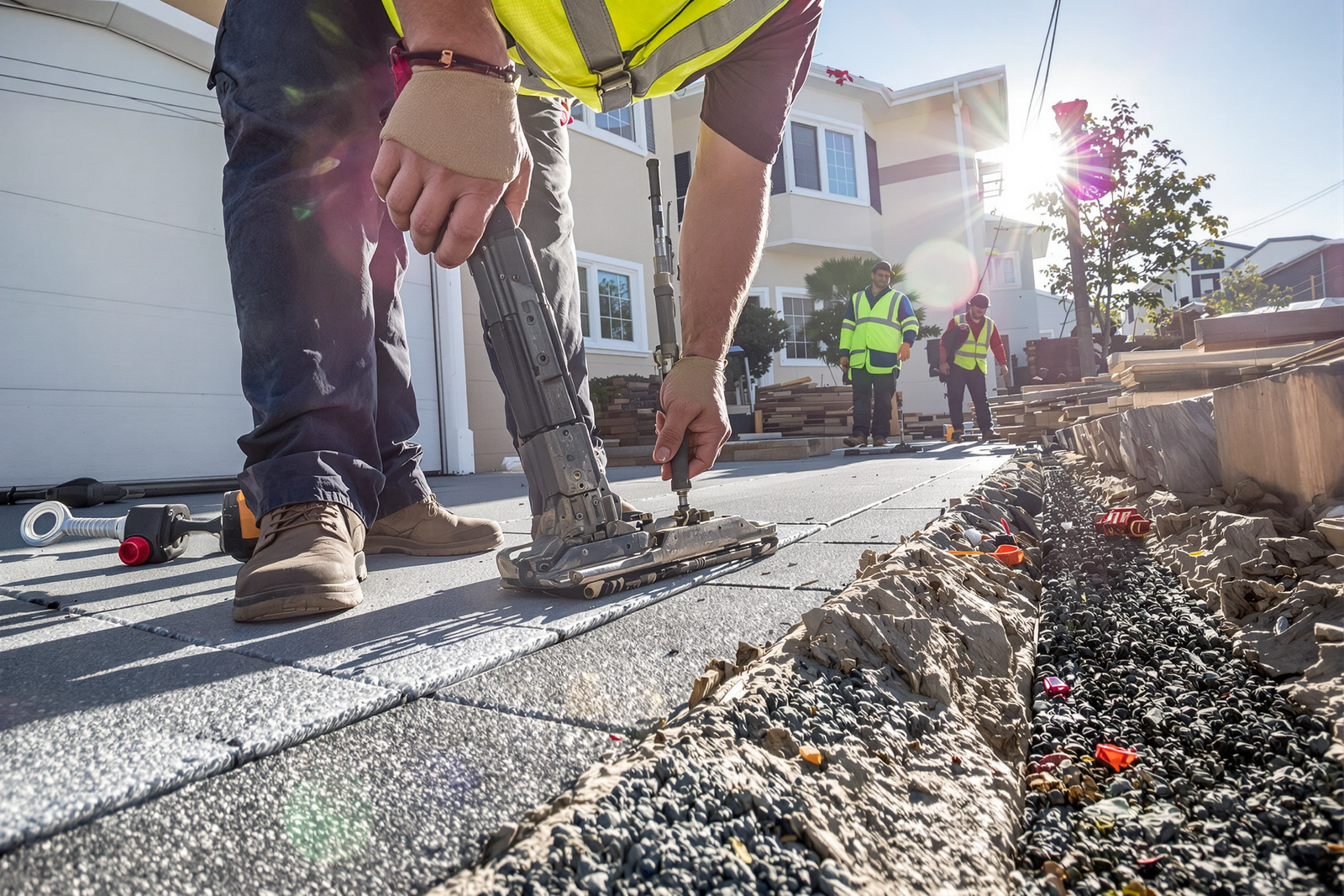 Expert driveway installation in Michigan. Custom designs, quality materials, and professional craftsmanship. Call (616) 446-5151 for a free estimate.